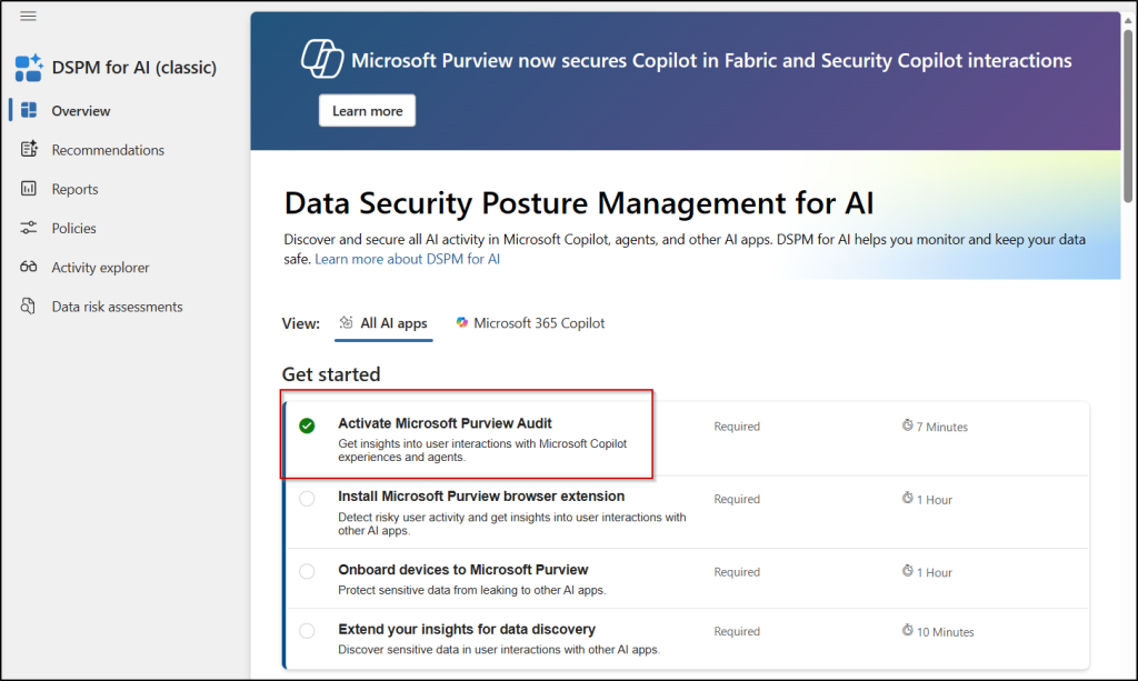 Track Copilot Prompt with Purview DSPM for AI